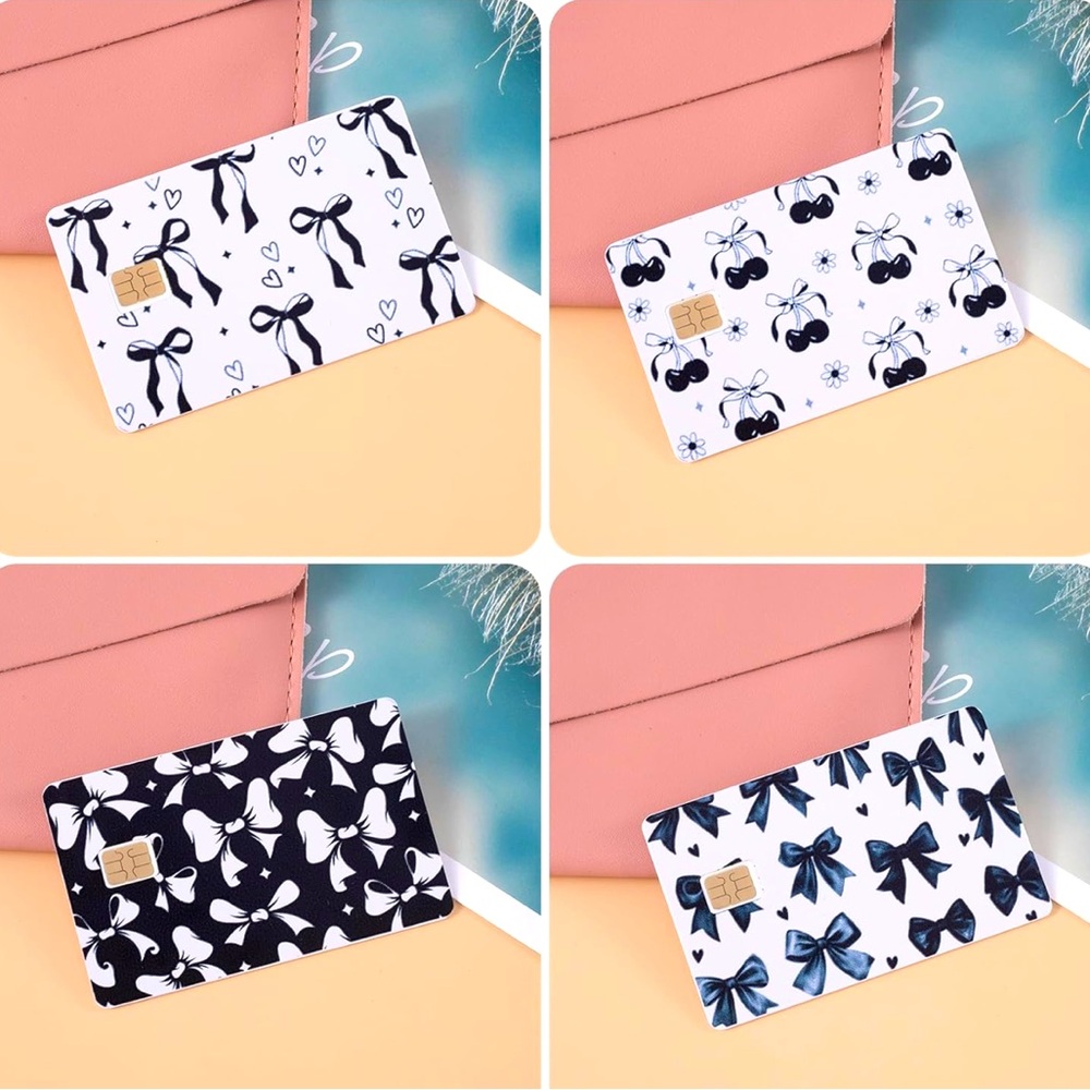 4 Bow Themed Credit Card Skins
